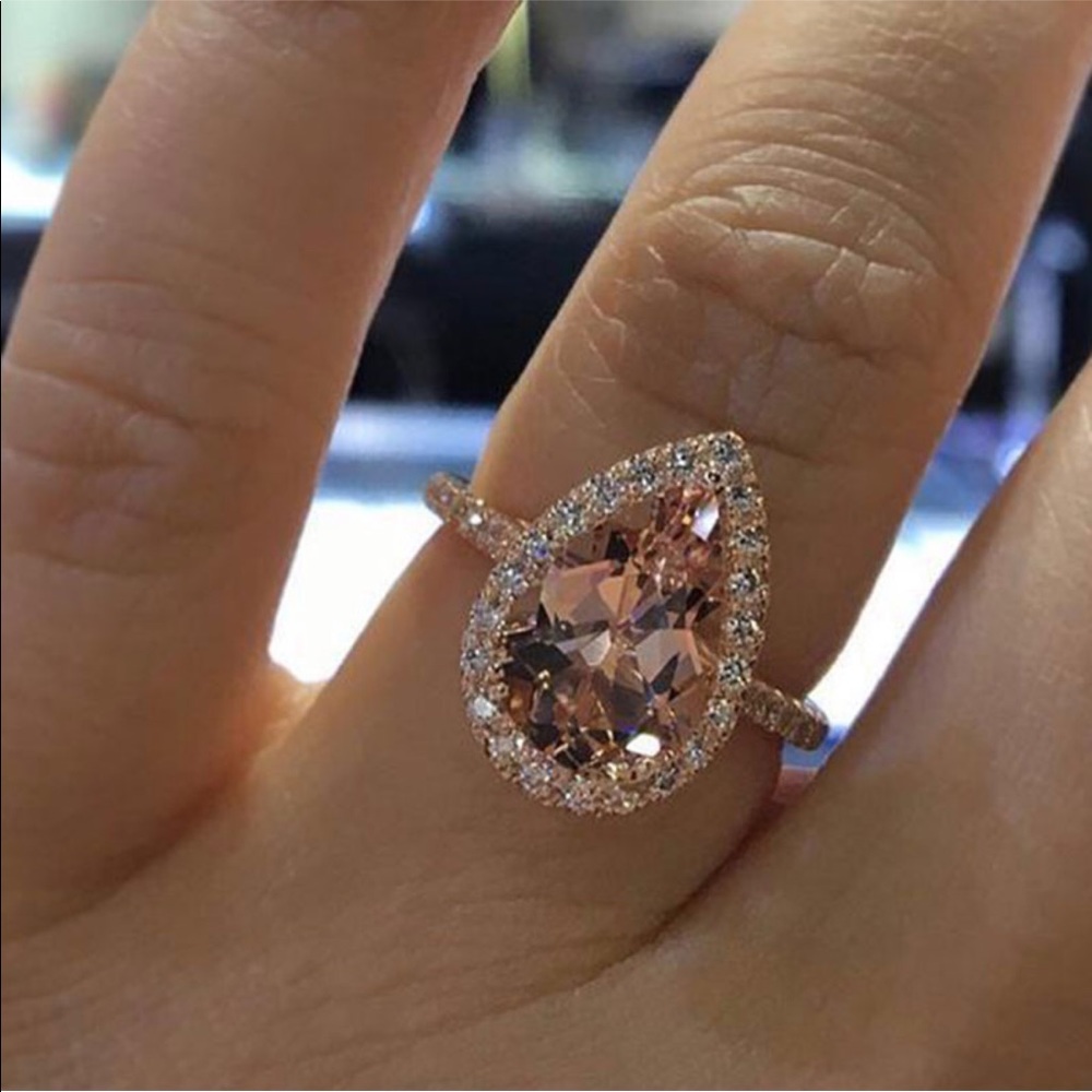 🥂 Rose Gold Champagne Diamond Ring 🥂